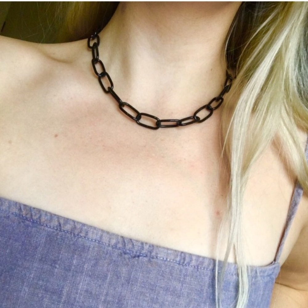 KICKASS BLACK METAL CHAIN CHOKER!!!